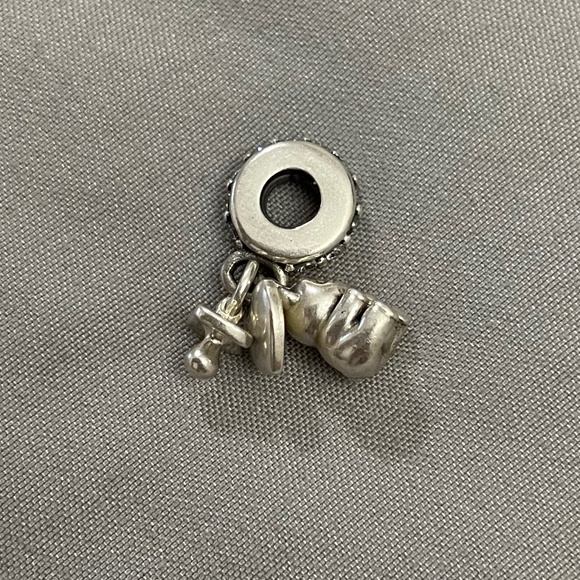 Authentic Pandora Baby Treasures Teddy bear pacifier dangle charm - Picture 2 of 3